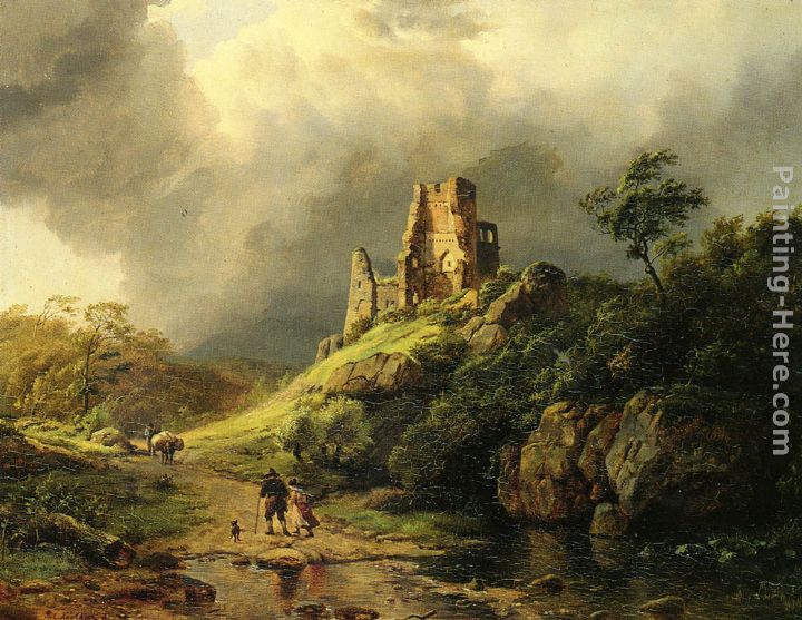 The Approaching Storm painting - Barend Cornelis Koekkoek The Approaching Storm art painting